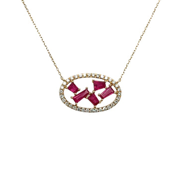 Ruby Pendant Necklace